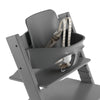 Stokke Adjustable Ergonomic Tripp Trapp Chair Baby Set with Harness light storm grey 