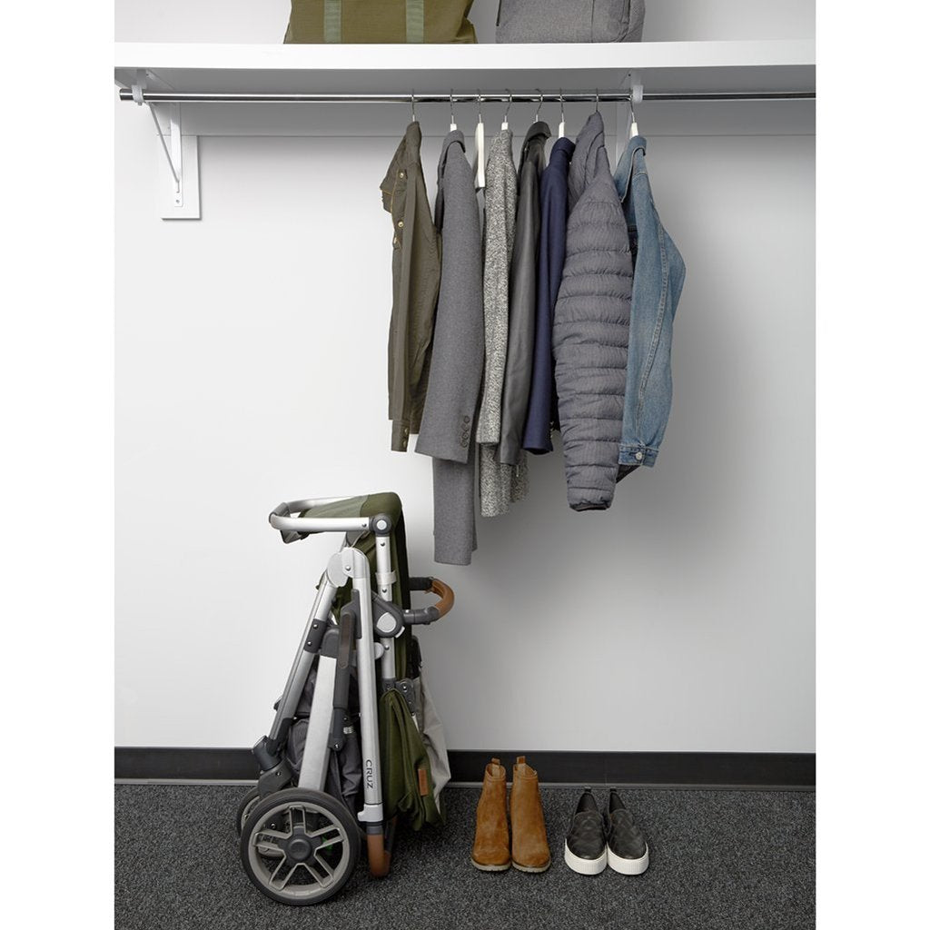 Uppababy CRUZ V2 Compact Stroller Folded in Closet