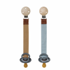 Fabelab Cottage Blue & Caramel Pacifier Clips with Pale dusty blue and caramel 