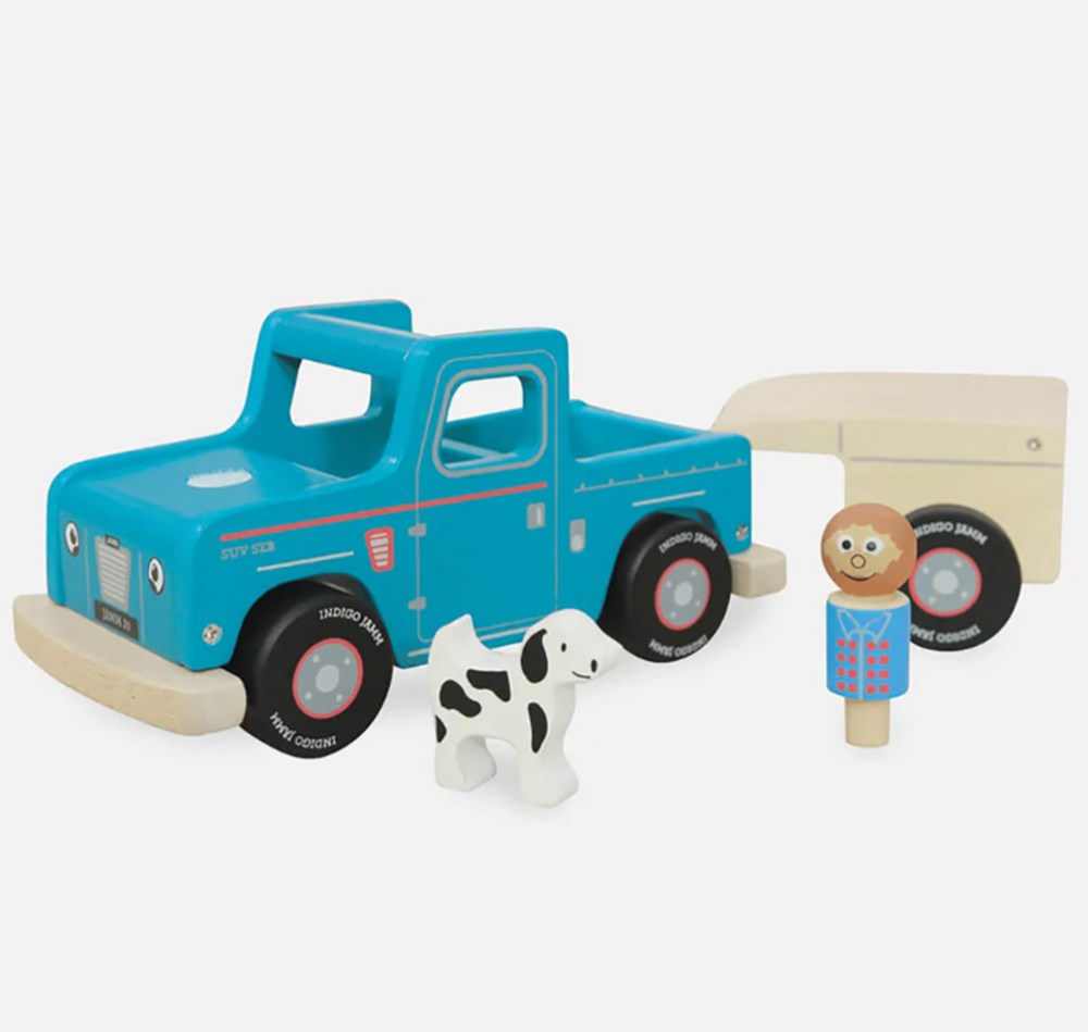 Candylab Tiny Town Bus, a delightful wooden toy bus for kids to drive around during their imaginative play sessions.