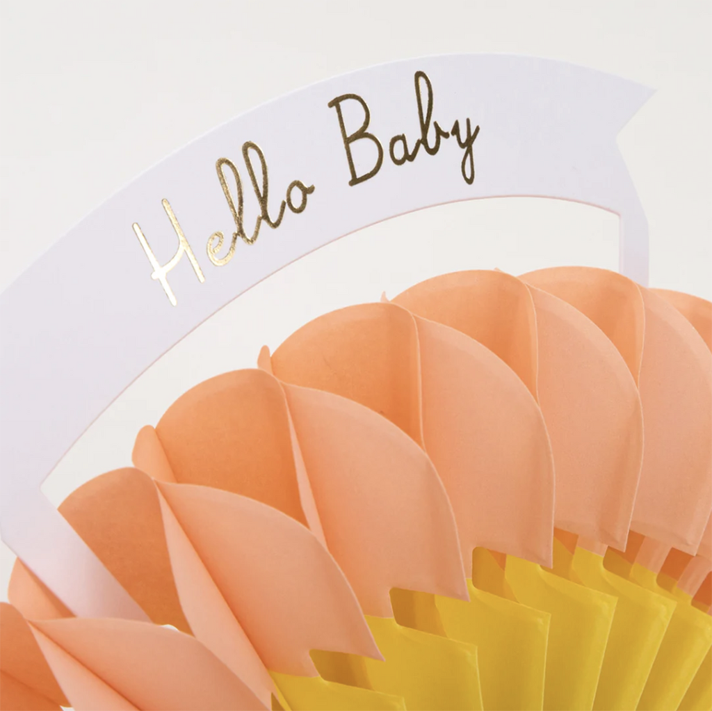 Meri Meri Rianbow Honeycomb Baby Shower Themed Card