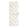 Quincy Mae Muslin Swaddle Blankets ivory peach polka dot 