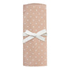 Quincy Mae Swaddles for newborns in petal pink light heart polka dot