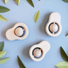 lifestyle_1, Tangerine Studio Wooden Avocado Teether Infant Baby Soothing Toy