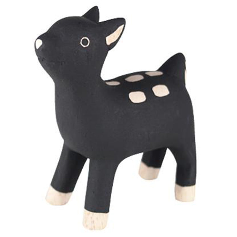 T-Lab Polepole Wooden Animals Hand-Crafted Toys bambi black white spot