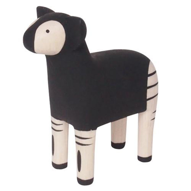 T-Lab Polepole Wooden Animals Hand-Crafted Toys okapi 