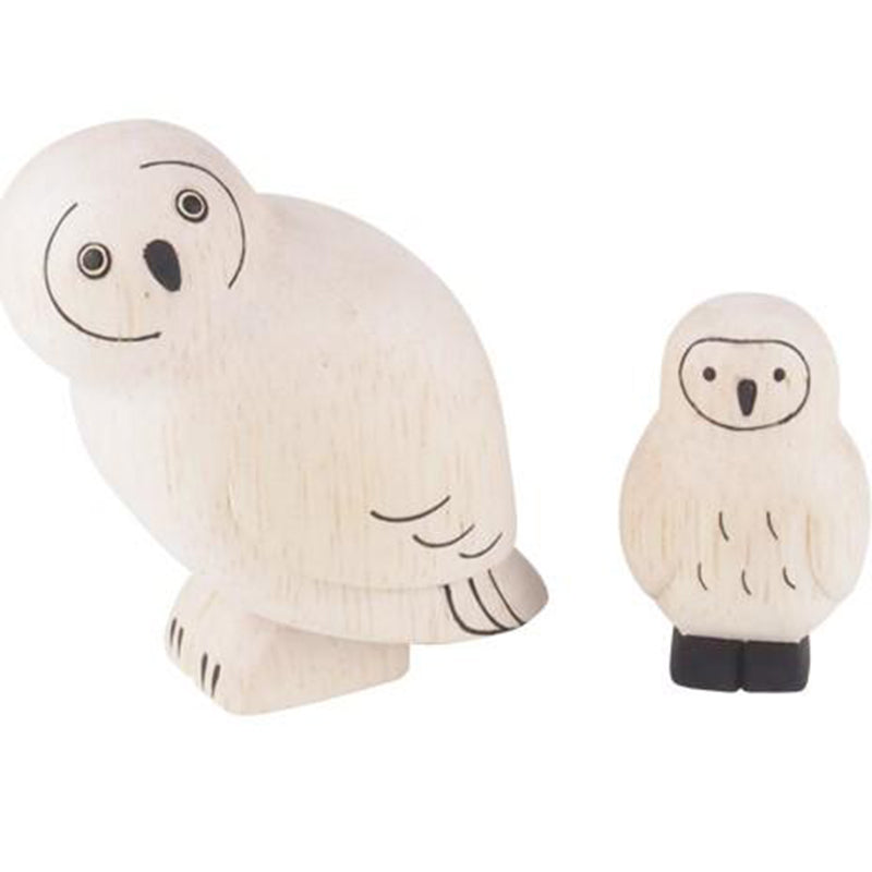 T-Lab Polepole Wooden Animal Family Sets Hand-Crafted Toys owl