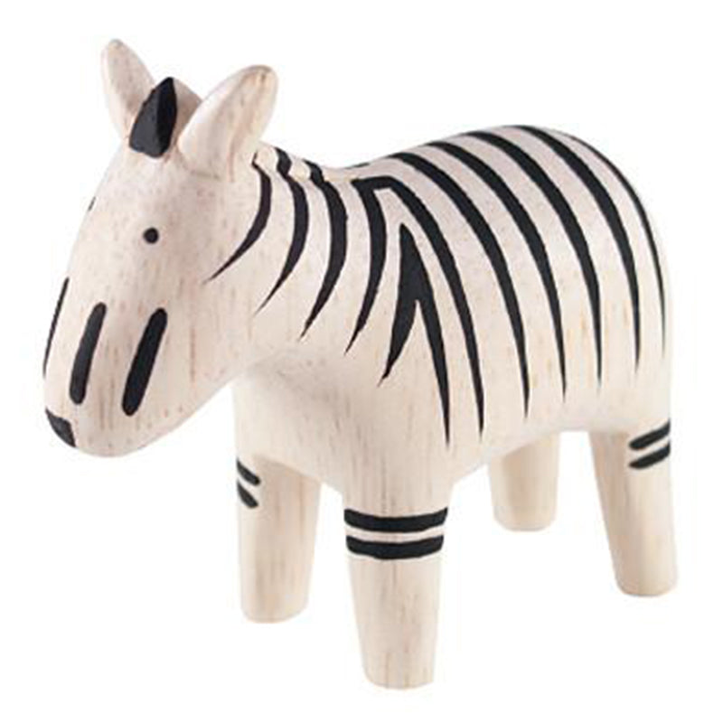 T-Lab Polepole Wooden Animals Hand-Crafted Toys zebra