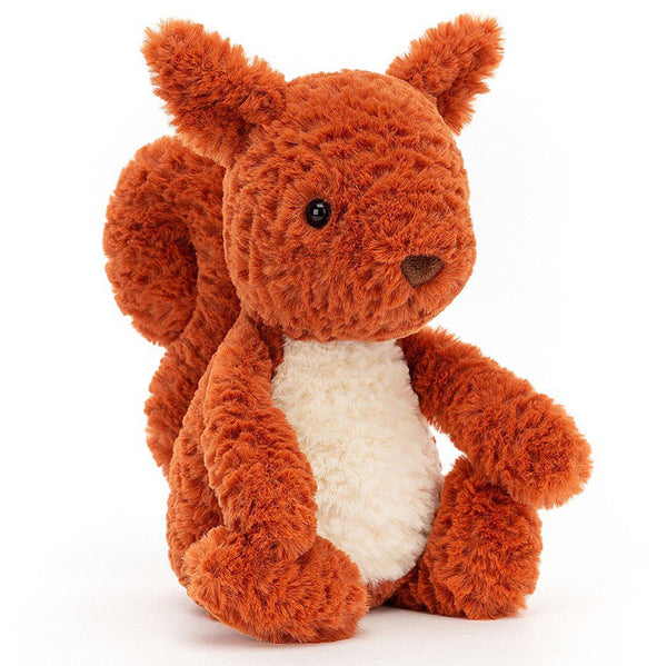 Jellycat Squirrel Tumbletuft Children's Stuffed Animal Toy dark orange cream belly