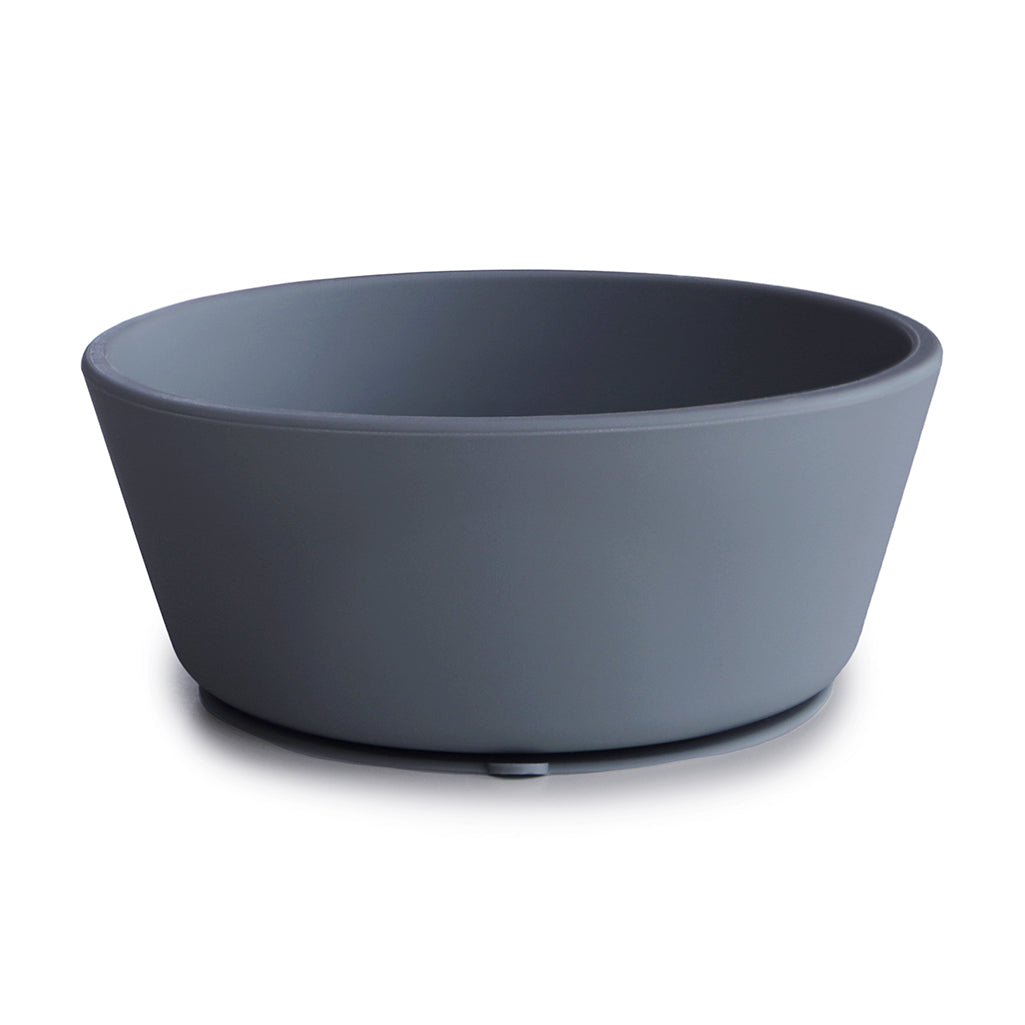 Mushie Suction Silicone Bowls in Tradewinds provides stability with a non-slip base and is made from high-quality BPA-free silicone