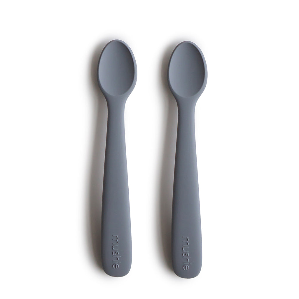 Mushie Silicone Spoons Spoon Set perfect for introducing solids to your baby with a soft safe design