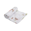 Little Unicorn Lightweight Breathable Single Cotton Baby Swaddle oh deer forest