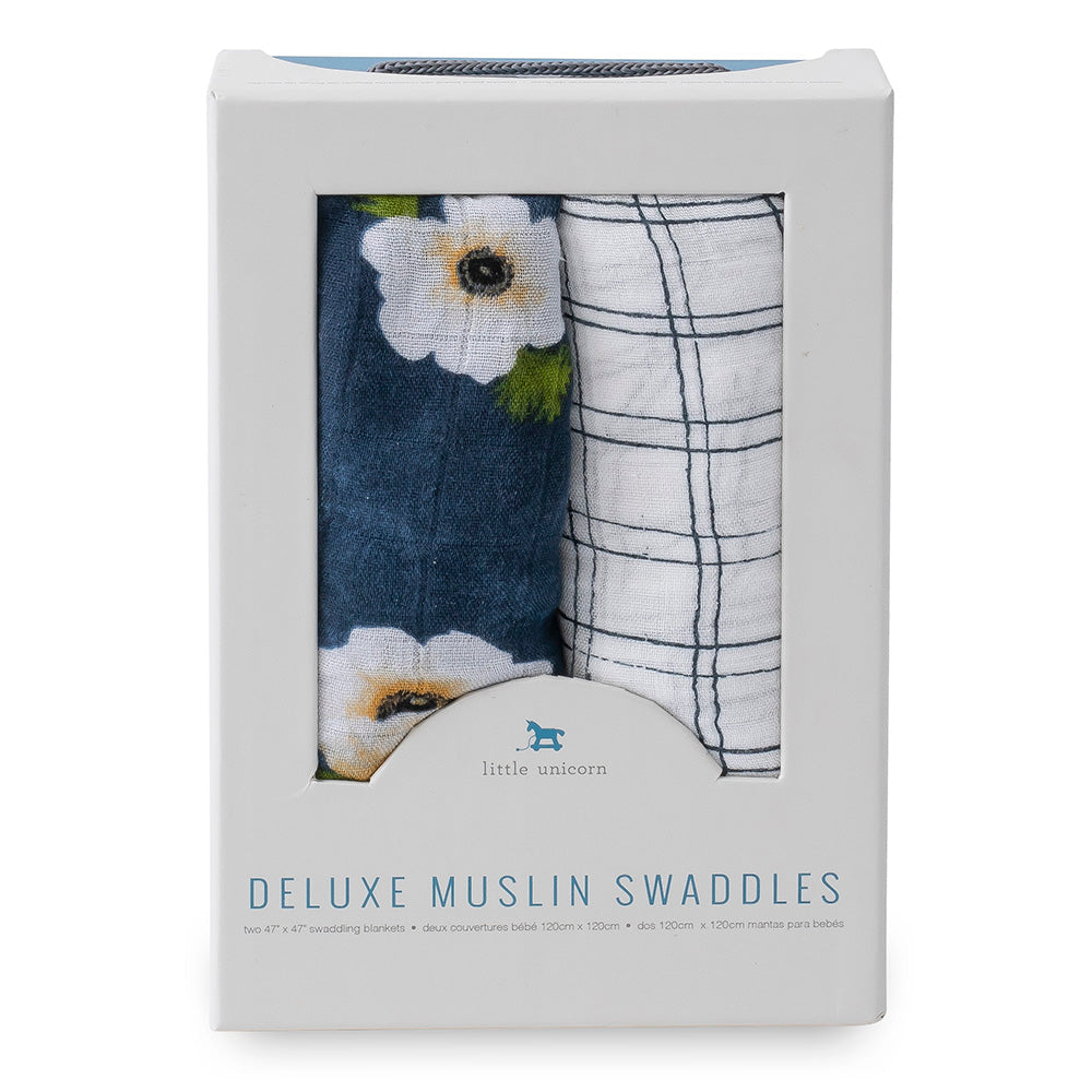 Little Unicorn Deluxe Muslin baby swaddle  