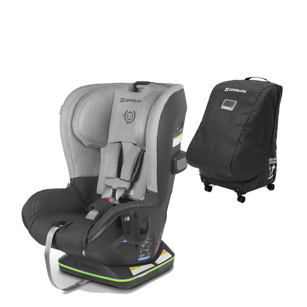 Grey UPPAbaby knox infant car seat with Travel Bag