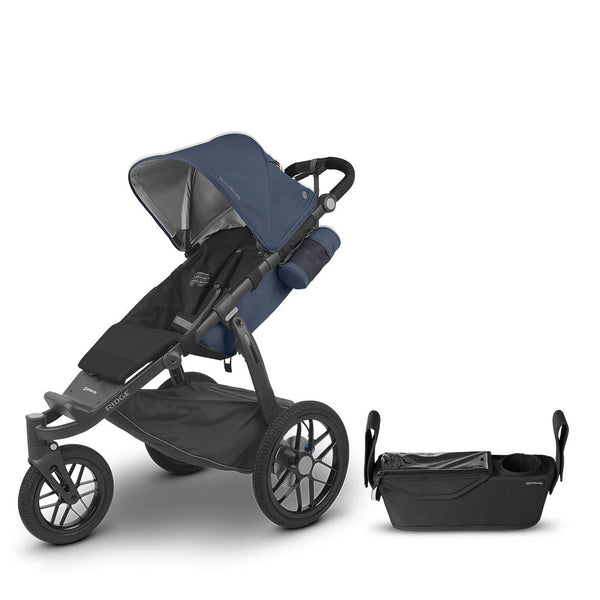 Reggie Blue Uppababy ridge stroller with parent console