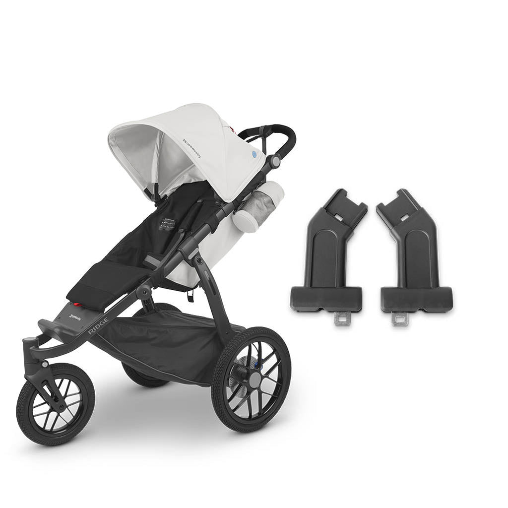 uppababy ridge best jogging stroller accessories car seat adapter in Bryce (light grey)