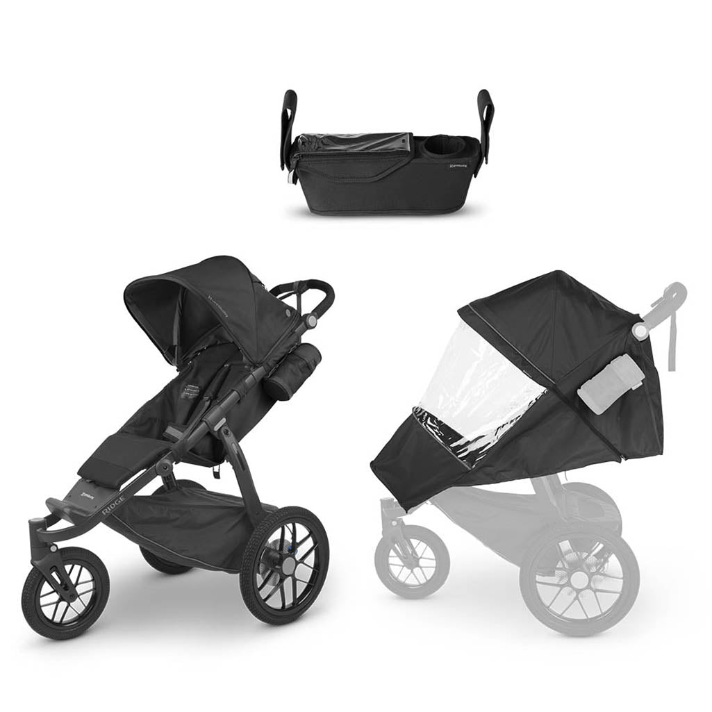 UPPAbaby Ridge Parent Console Rain Shield with adjustable coverage for different needs