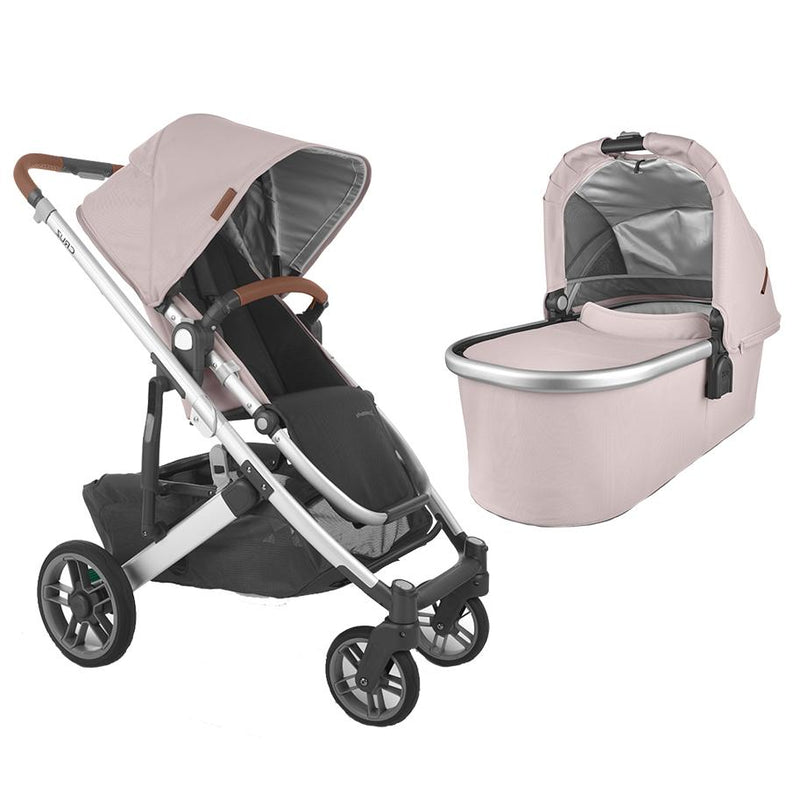 Dusty Pink Alice Uppababy CRUZ V2 Stroller and uppababy Bassinet Travel System