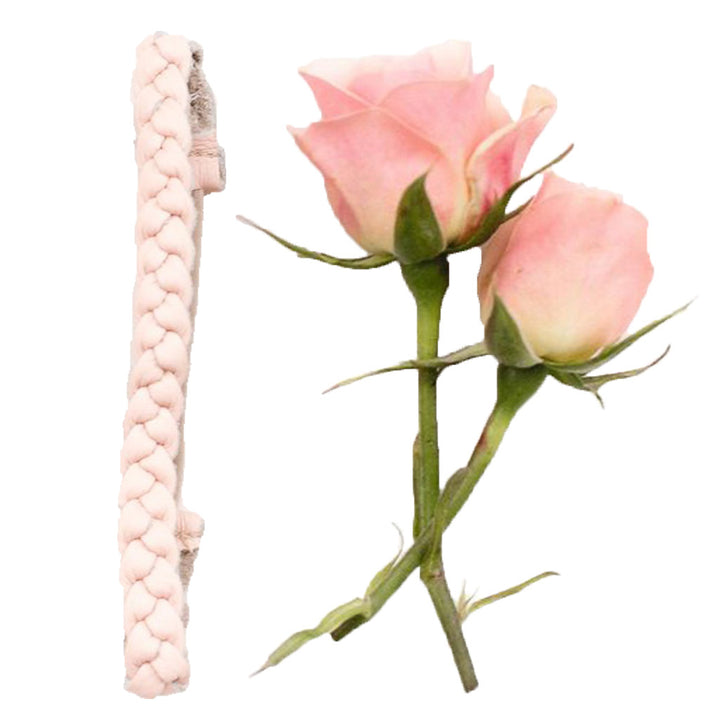 Starry Knight Design Kid's Braided Leather Headband Hair Accessory rose gold pink light