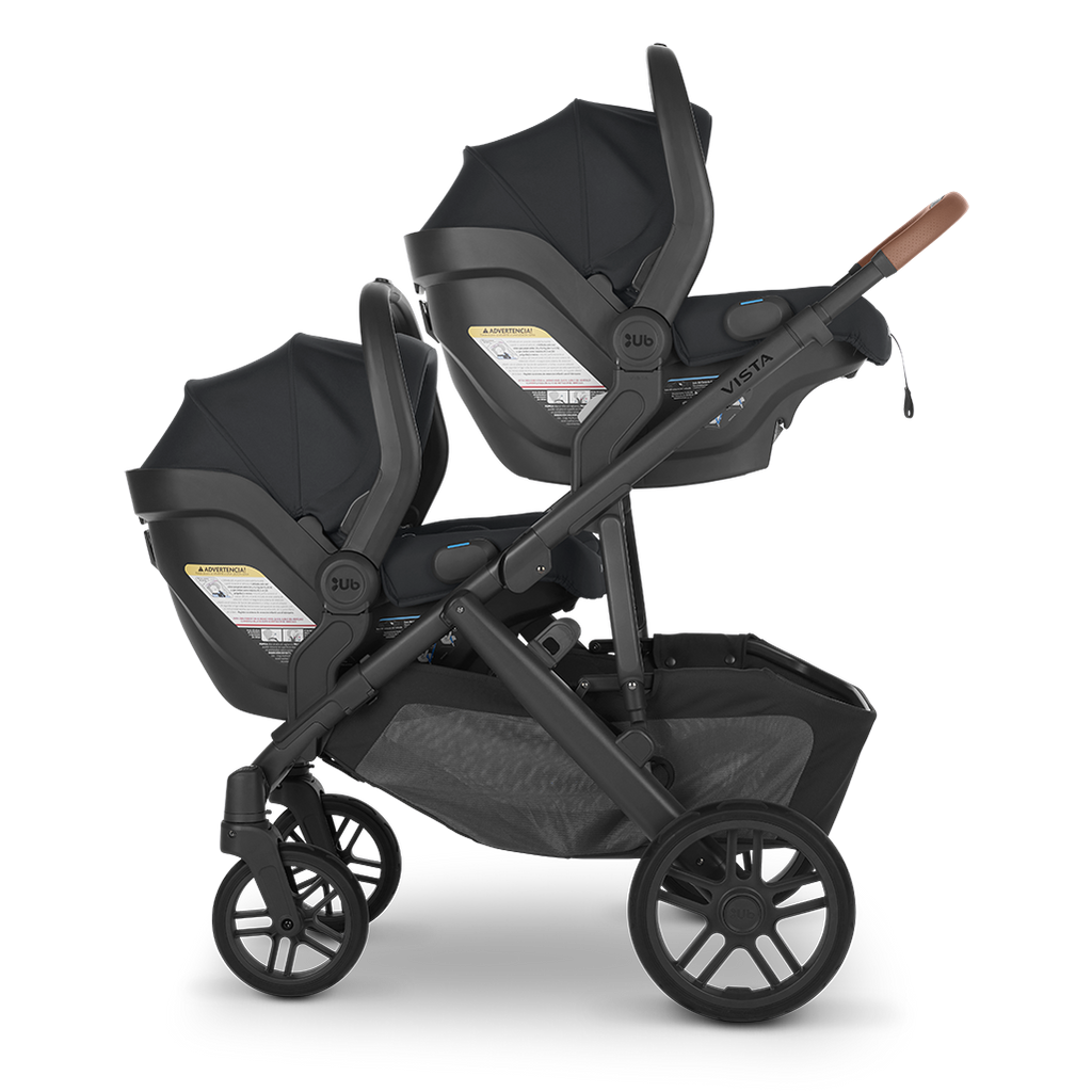 Uppababy Double Stroller with baby carriers