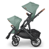 Side of Gwen Green Uppababy VISTA V2 Stroller with Two Rumbleseats