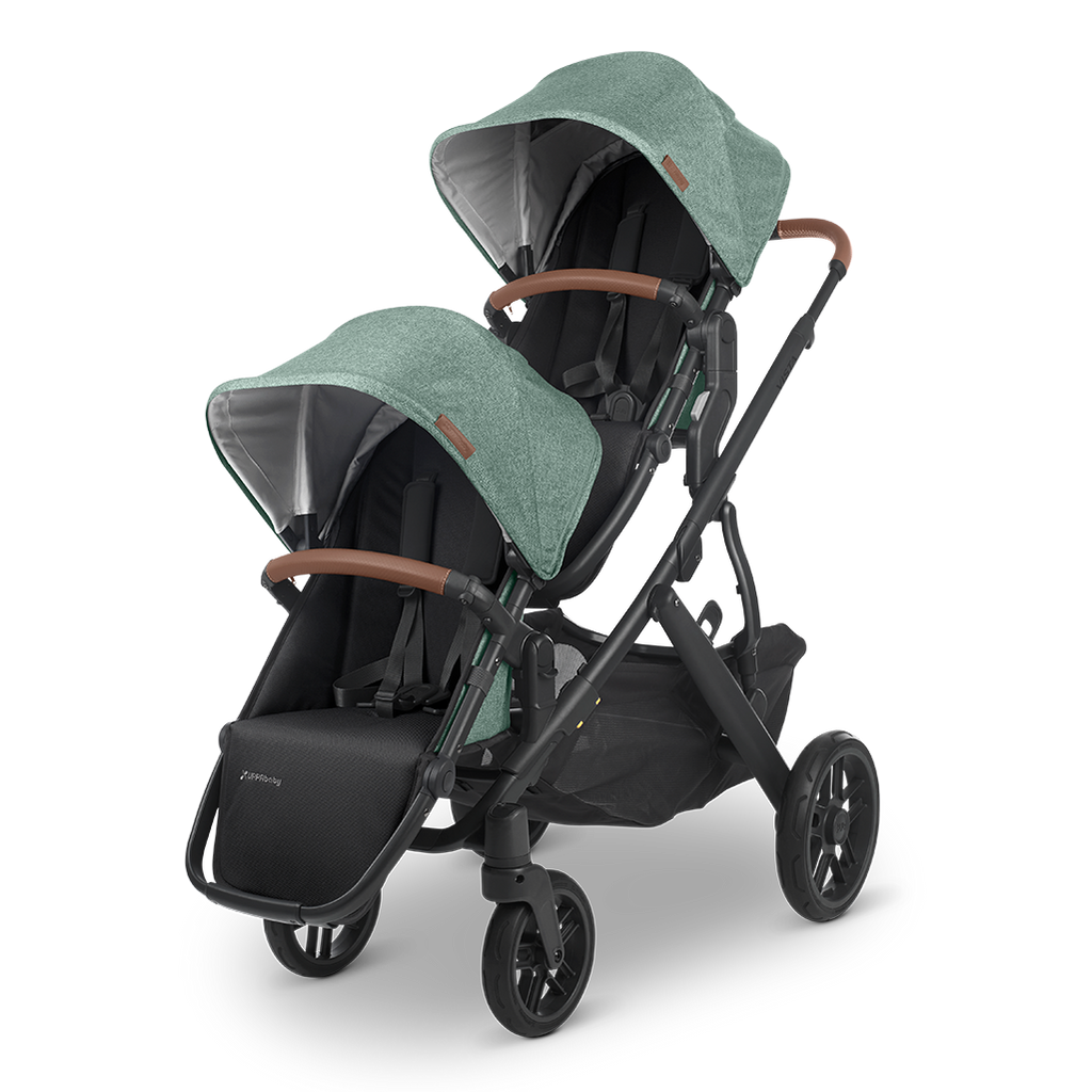 Gwen Green Uppababy VISTA V2 Stroller with Two Rumbleseats