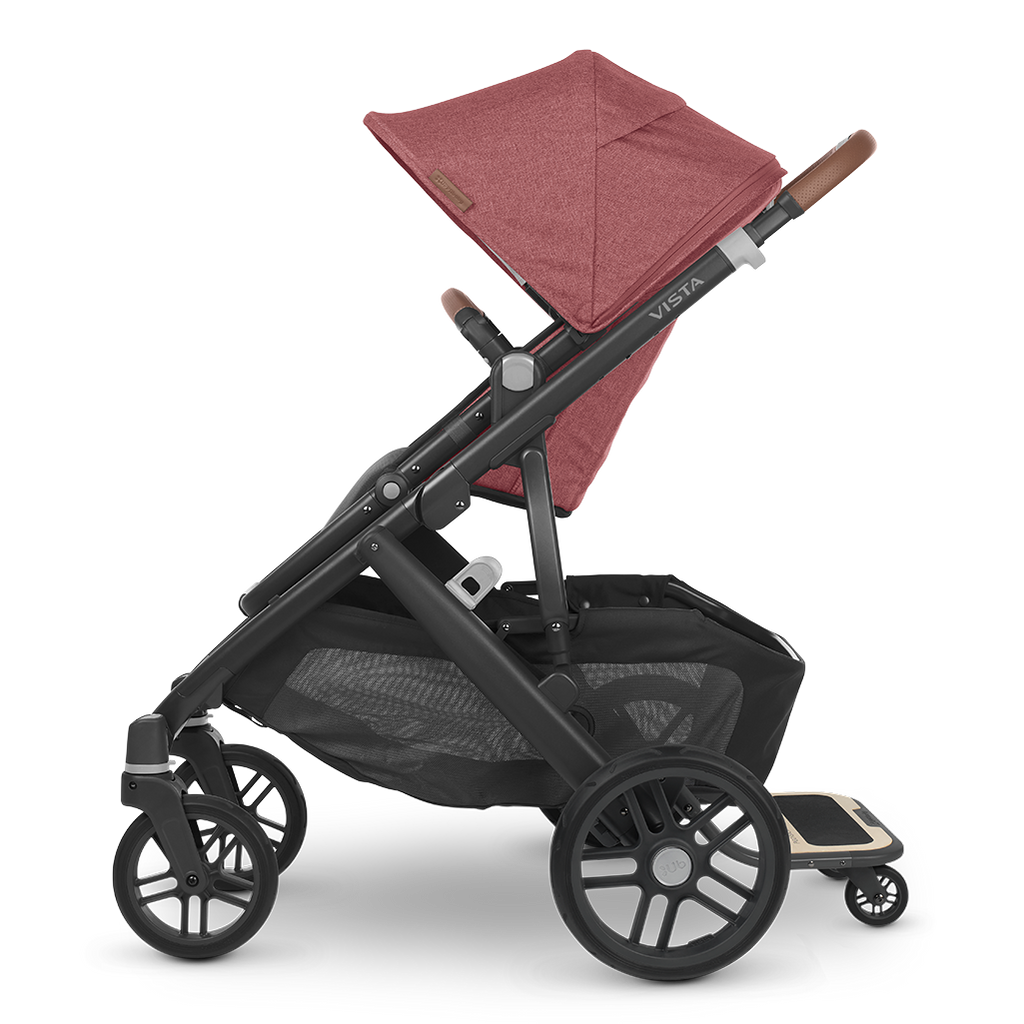 UPPAbaby Lucy VISTA V2 Stroller with PiggyBack Sibling Board Accessory Attached