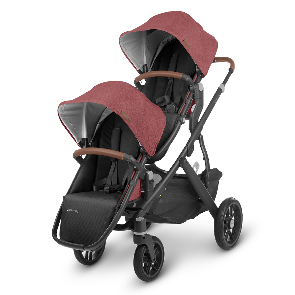 Lucy Red VISTA V2 Stroller with Two Rumbleseats from Uppababy