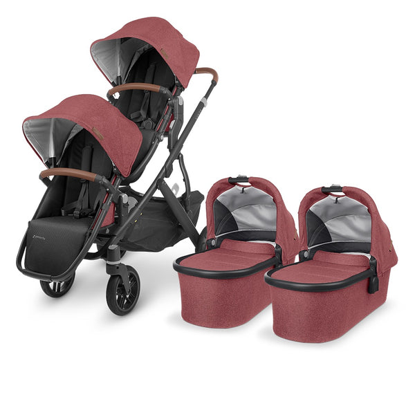 UPPA baby stroller VISTA v2 with bassinets and rumbleseats in Lucy