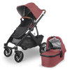 UPPAbaby Lucy Red VISTA V2 Stroller and Bassinet