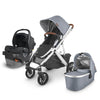 UPPAbaby Stroller, Infant Car Seat, and bassinet set in Gregory