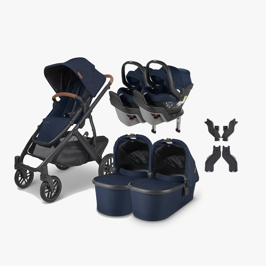 UPPAbaby VISTA V2 and MESA Max Twin Double Travel System in Noa
