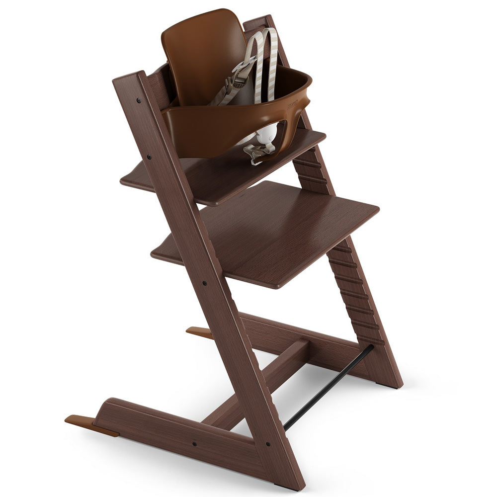 Stokke Wooden Adjustable Ergonomic Tripp Trapp High Chair walnut brown 