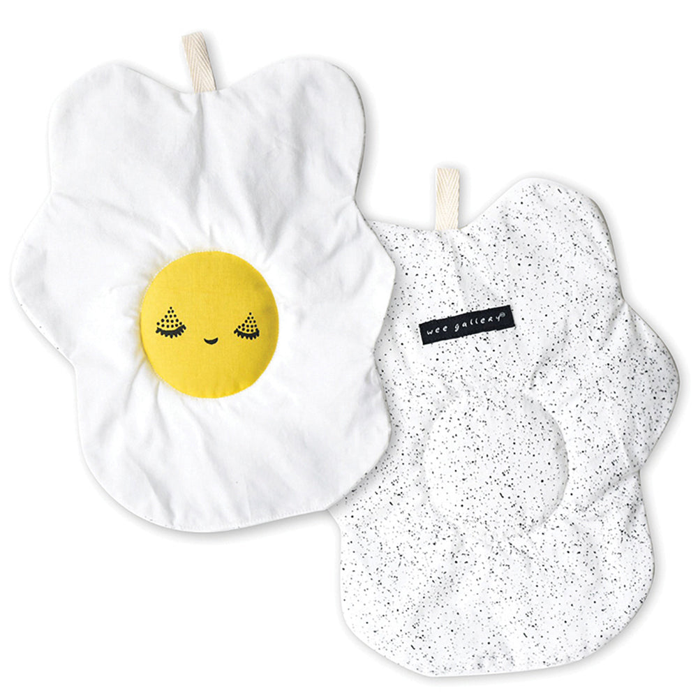lifestyle_4, Wee Gallery 100% Organic Cotton Infant Baby Crinkle Toy egg yolk reversible