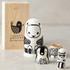 lifestyle_1, Wee Gallery Black & White Animal Nesting Dolls Children's Keepsake Toy