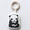 Wee Gallery Panda Organic Teether Infant Baby Soothing Toy black white