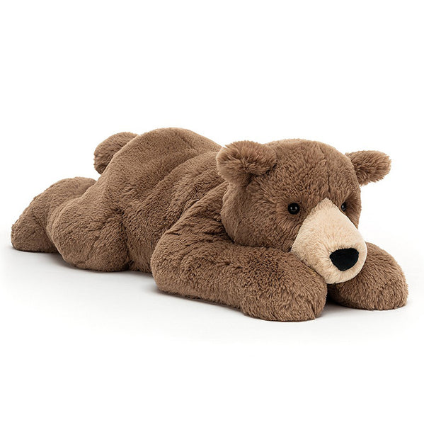 Jellycat Woody Bear Lying Children's Stuffed Animal Toy  brown