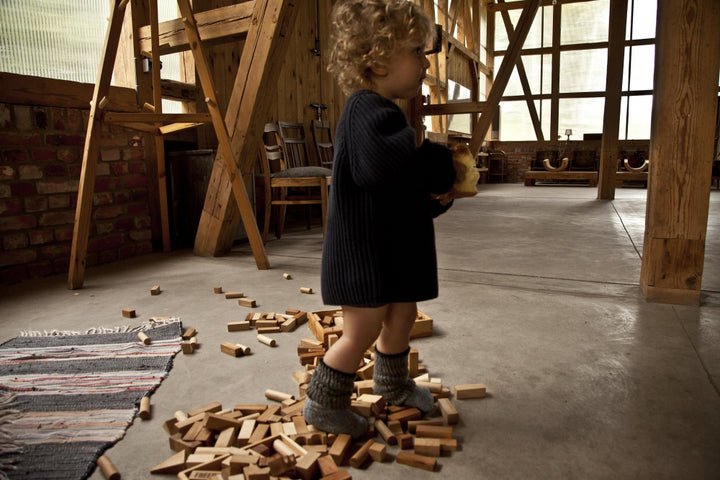 Wooden Story montessori toys Wooden Blocks in a Tray