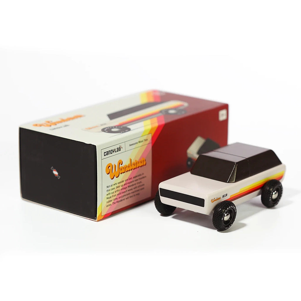 Candylab Wanderer vintage wooden toy car with box high-quality handcrafted design perfect for gifts or display