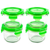  Wean Green Pea Bowls Reusable Glass Food Storage Container Set green