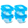 Wean Green Blueberry Tubs Reusable Glass Food Storage Container Set blue