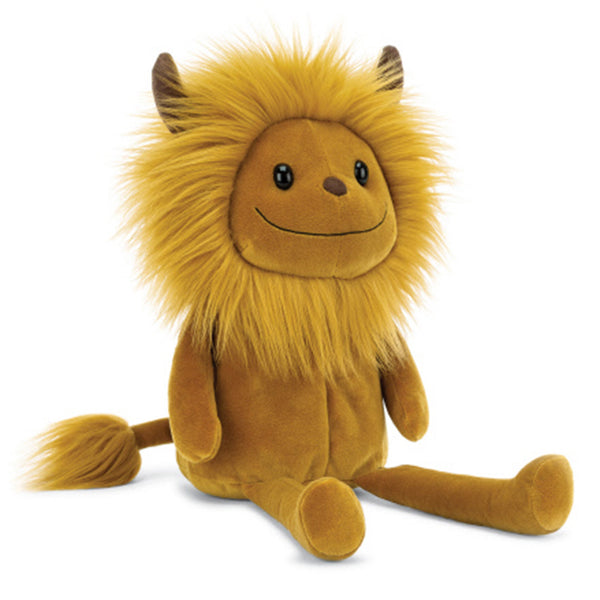 Jellycat Zeke Monster Children's Stuffed Animal Toy dark yellow