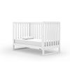Dadada Austin 3-in-1 Convertible Crib in the color white. Babys furniture