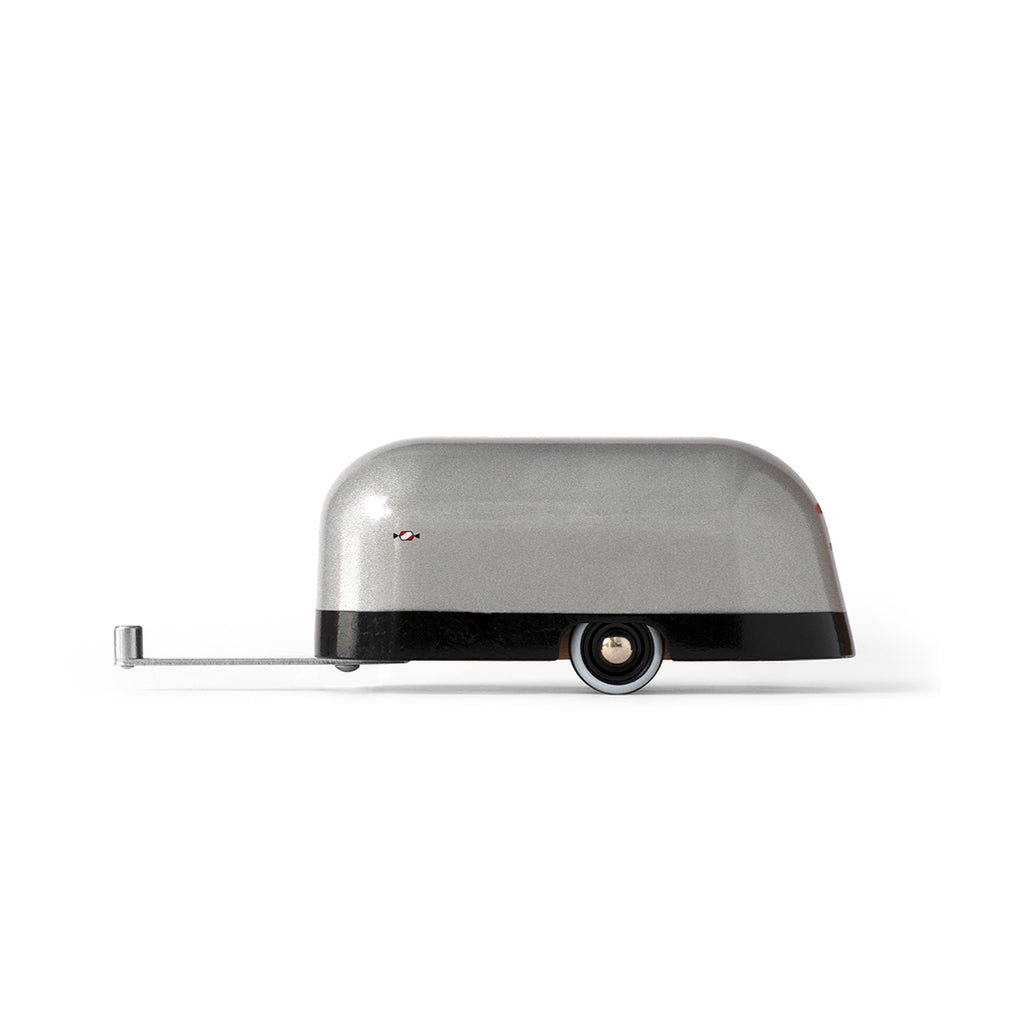 Candylab Toys Airstream Trailer Children's Wooden Vehicle Toys silver with black accents