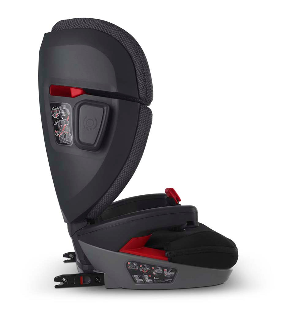 Uppababy Alta best booster seats 2022 black with latches out