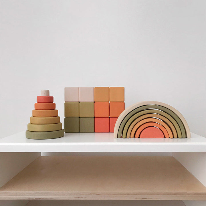 SABO Concept baby development toy stacker in Flower Meadow, montessori toys for babies