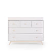 Dadada Gramercy Dresser | White/Meringue shown with Changing Tray