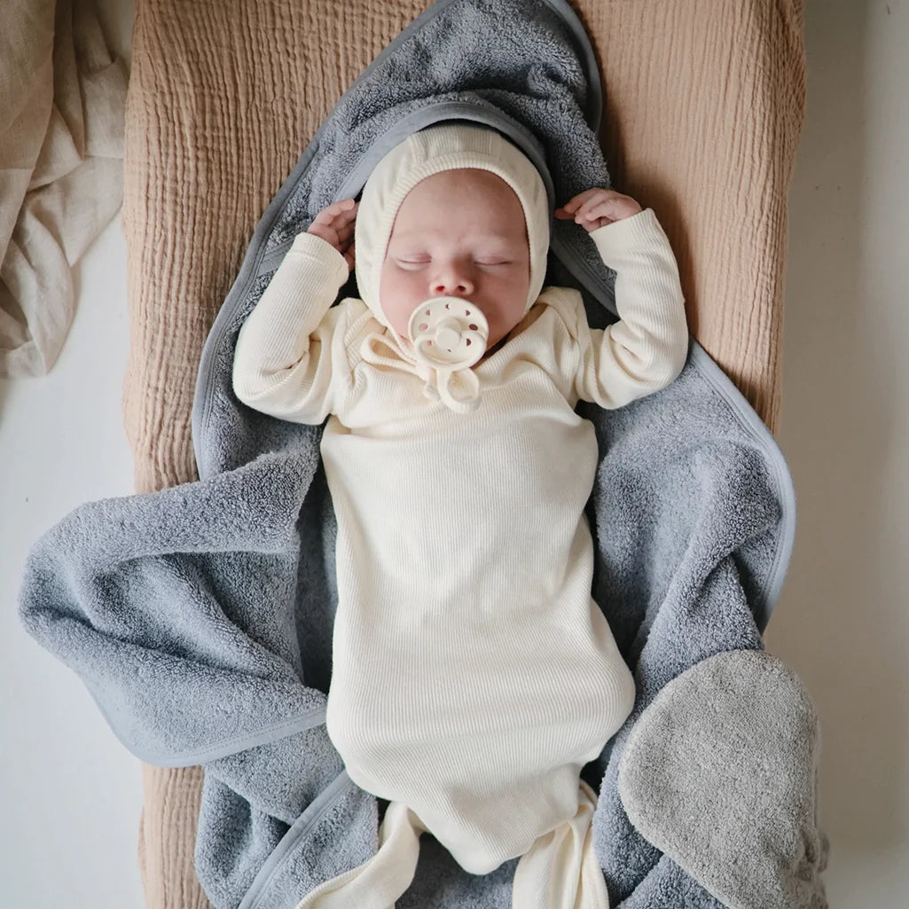 Mushie Toddler Hooded Towels offering a cozy experience after every bath