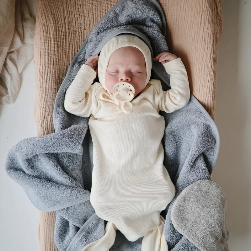 Mushie Toddler Hooded Towels offering a cozy experience after every bath