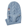 Blue quilted babybjorn baby bouncer seat